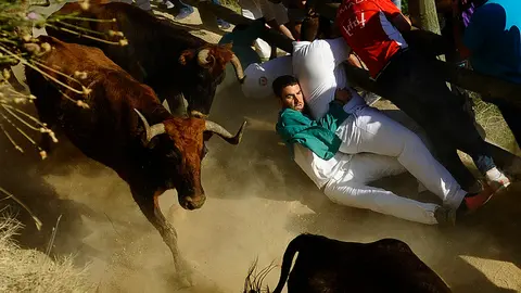 Segundo encierro de las fiestas del Pilón de Falces de 2018. MIGUEL OSÉS (1)