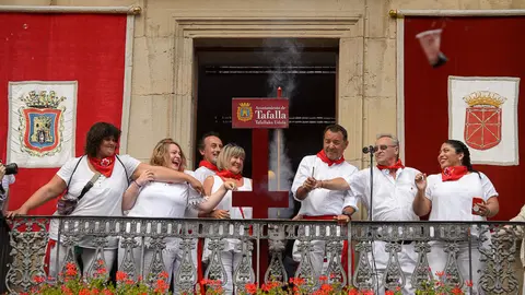 Chupinazo de las fiestas de Tafalla 2018. PABLO LASAOSA 12