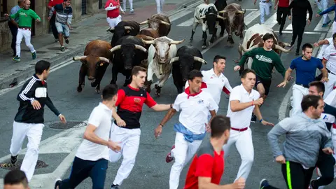 Penultimo encierro de las fiestas de Tafalla de 2018. PABLO LASAOSA (2)