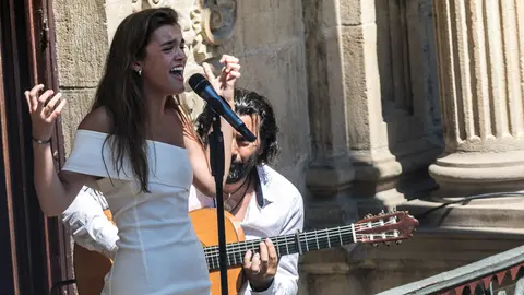 La pamplonesa Amaia Romero, junto a Pepe Habichuela, Josemi Carmona y Marta Robles, han dado comienzo al Festival Flamenco On Fire 2018 (22). IÑIGO ALZUGARAY