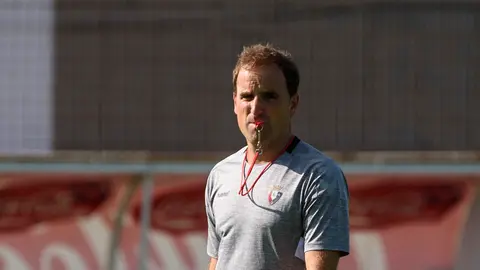 Arrasate. Entrenamiento de Osasuna en las instalaciones de Tajonar a dos días del partido contra el Granada. MIGUEL OSÉS