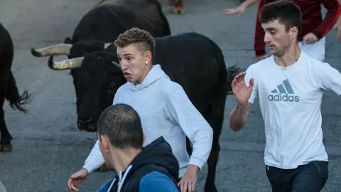 Penúltimo encierro de las fiestas de Sangüesa de 2018. MIGUEL OSÉS_8