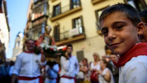 Procesión de San Fermín de Aldapa por las calles de Pamplona. MIGUEL OSÉS_28