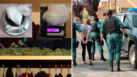 Imágenes de la operación Pekín desarrollada por la Guardia Civil en Corella y Castejón. GUARDIA CIVIL