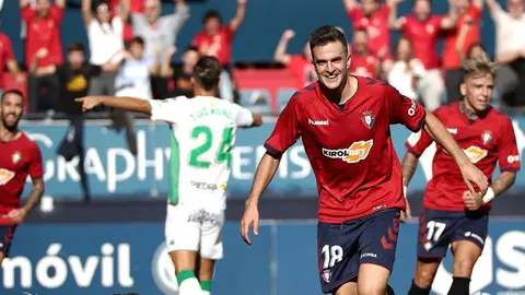 Juan Villar. Imagen del partido Osasuna-Córdoba durante la primera parte. LA LIGA 123