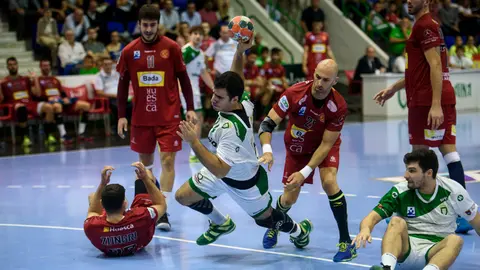 Partido de la liga Asobal correspondiente a la 6ª jornada entre Helvetia Anaitasuna y Bade Huesca. MIGUEL OSÉS_20