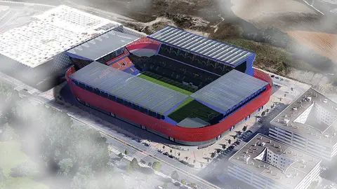 Fortaleza roja. Vista desde el aire.