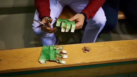Campeonato Parejas entre Olaizola II - Albisu contra Urrutikoetxea - Aretxabaleta en el frontón Labrit de Pamplona. MIGUEL OSÉS 13