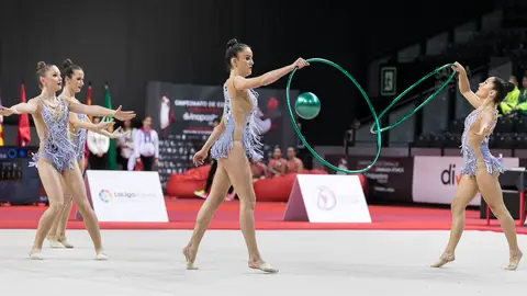 El equipo navarro Alaia Valle de Egüés durante su participación en el Campeonato de España de Gimnasia Rítmica de Conjuntos (18). IÑIGO ALZUGARAY