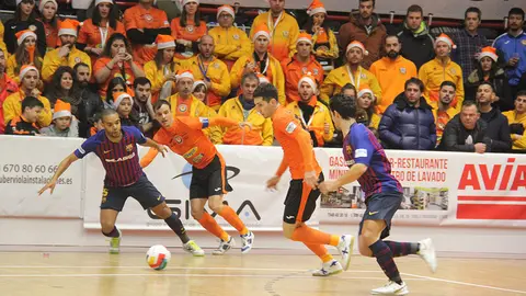 Partido Ribera Navarra - FC Barcelona en Tudela. Cedida.