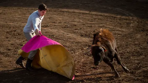 Tentadero en la ganadería lodosana de Pincha propiedad de José Antonio Baigorri. MIGUEL OSÉS. MIGUEL OSÉS (3)