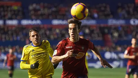 Íñigo Pérez. Partido entre el Osasuna y el Cadiz correspondiente a la jornada 20. MIGUEL OSÉS