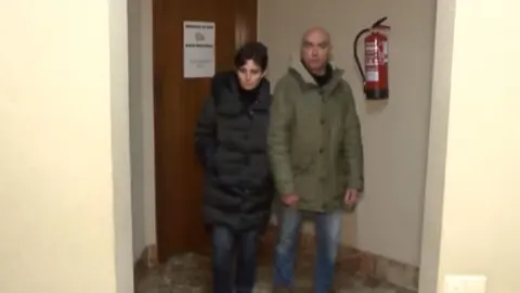 Recreación en Navarra Televisión del choque entre Beloqui y Espinosa