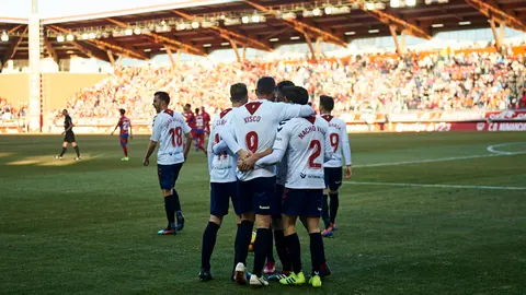 Partido entre Numancia y Osasuna correspondiente a la vigesimosexta jornada de Liga. MIGUEL OSÉS