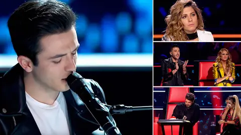 El pamplonés Javier Erro desborda las lágrimas del jurado de La Voz con su emotiva actuación al piano