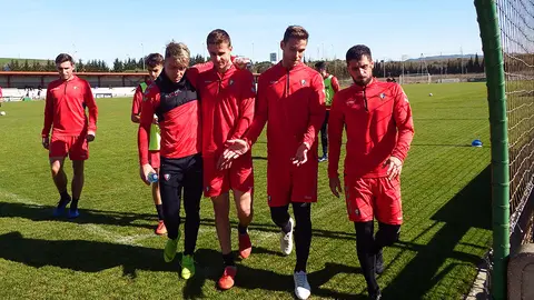 Moncayola, Brandon, Barbero, Xisco y Fran Mérida en Tajonar