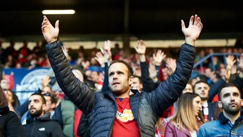La grada de El Sadar durante el partido contra el Nastic 13