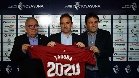 El entrenador de Osasuna, Jagoba Arrasate renueva su compromiso hasta 2020. PABLO LASAOSA