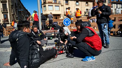 Tafalla acoge la grabación de la película de acción china 'Line Walker'. MIGUEL OSÉS 21