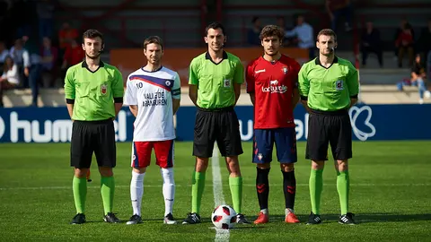 Partido entre Osasuna Promesas y Mutilvera en las instalaciones de Tajonar. Fotógrafo: Miguel Osés