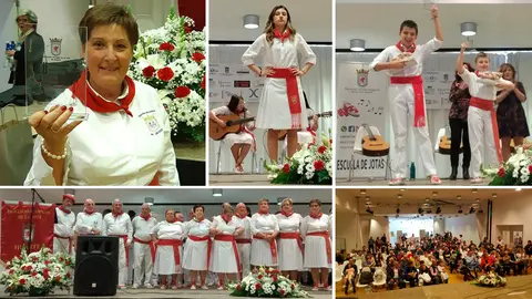 Algunos de los participantes en el segundo certamen de jota navarra Villa de Huarte, que ha reunido a más de 100 joteros y joteras IMÁGENES CEDIDAS 00