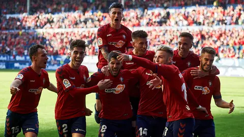 Partido Osasuna - Albacete  en el estadio de El Sadar.