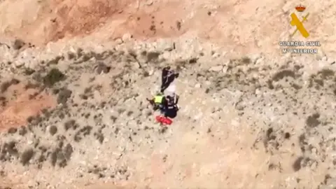 Rescate de una mujer francesa que se había fracturado una pierna en las Bardenas GUARDIA CIVIL