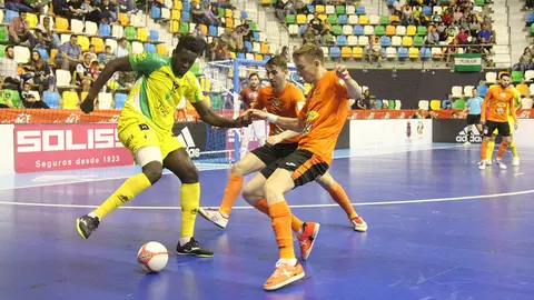 Partido entre el Ribera Navarra y el Jaén FS en el Quijote Arena de Ciudad Real. Cedida.