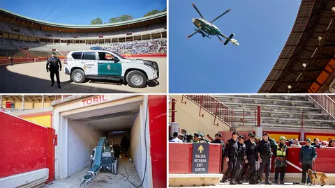 Exhibición de medios y capacidades de la Guardia Civil en la Plaza de Toros de Pamplona dentro de los actos de celebración del 175 aniversario del cuerpo. IÑIGO ALZUGARAY
