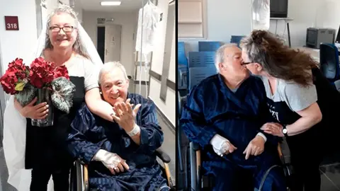 Boda de dos vecinos de Caparroso celebrada en el hospital