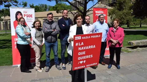 La candidata del PSN a la alcaldía de Pamplona, en un acto en la Ciudadela de Pamplona CEDIDA