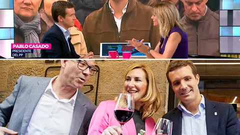Pablo Casado es entrevistado en el plató de Espejo Público por Susanna Griso antes de su visita electoral a Pamplona, donde ha disfrutado de un vermú por el Casco Viejo con la presidenta del PPN, Ana Beltrán ATRESMEDIA NAVARRACO