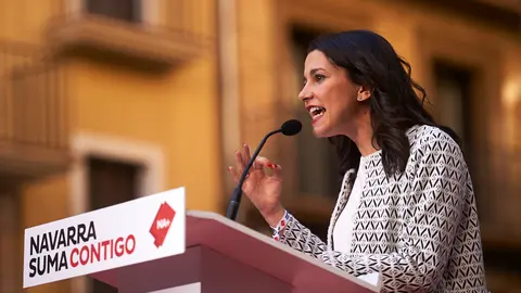 Inés Arrimadas en Pamplona. PABLO LASAOSA