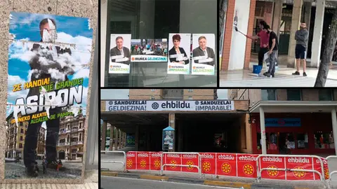 Propaganda electoral de EH Bildu en Pamplona