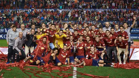 Partido correspondiente a la jornada 42 entre Osasuna y Real Oviedo en el estadio El Sadar. MIGUEL OSES