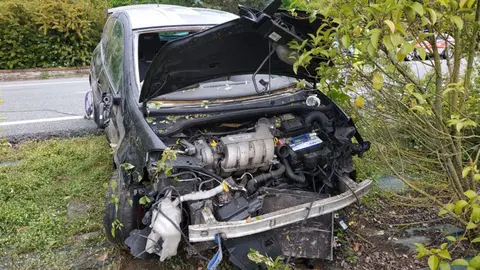 Accidente de tráfico en la autovía de la Barranca POLICÍA FORAL