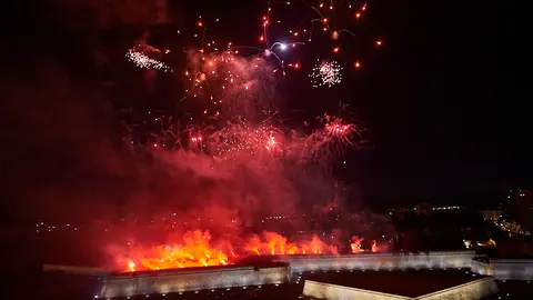 Quinto día del concurso internacional de fuegos artificiales de los sanfermines de 2019. MIGUEL OSÉS