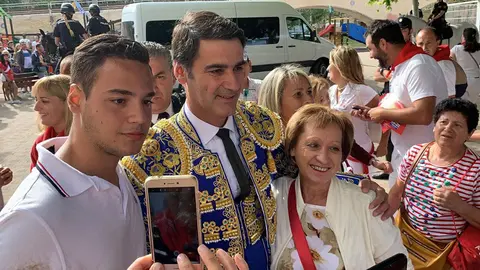 Jesulín, a su llegada a la plaza de toros de Tudela NAVARRACOM