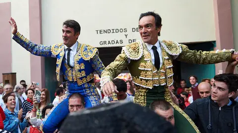 Corrida de la feria de Tudela con las reses de la ganadería de La Palmosilla para los diestros Jesulín de Ubrique, El Cid y Cayetano. MIGUEL OSÉS
