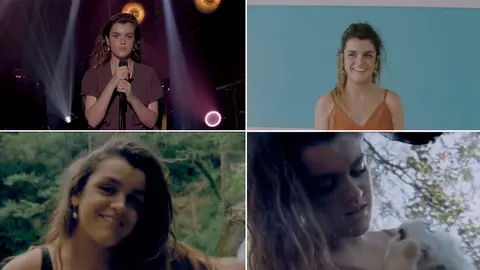La cantante pamplonesa Amaia Romero durante algunas escenas de su nuevo vídeo. YOUTUBE