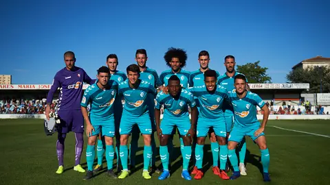 Osasuna se enfrena ante el Eibar en Tafalla en pretemporada de la liga. PABLO LASAOSA 5