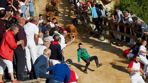 Segundo encierro del Pilón de Falces 2019. IÑIGO ALZUGARAY