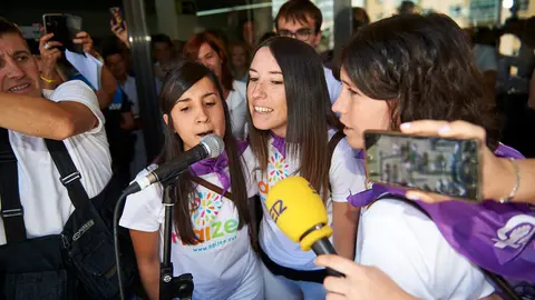 Chupinazo de las fiestas de Burlada de 2019. Miguel Osés