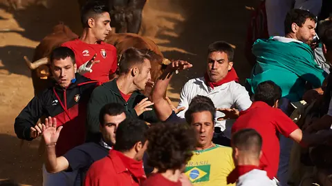 Sexto encierro de las fiestas del Pilón 2019 de Falces. PABLO LASAOSA 4