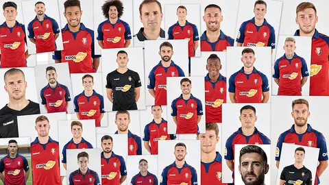 Plantilla de Osasuna para la temporada 2019-2020.