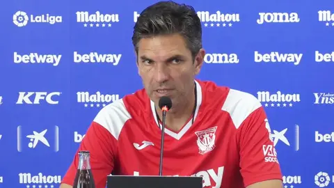 Mauricio Pellegrino en rueda de prensa en Leganés. Youtube.