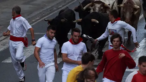 Último encierro de las fiestas de Tafalla 2019. PABLO LASAOSA 2