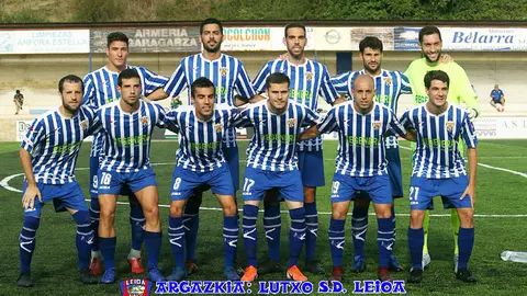 Equipo titular del CD Izarra ante el Leioa en Estella. @SDLEIOAoficial.