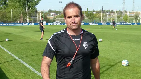 El entrenador de Osasuna, Jagoba Arrasate, en Tajonar. Navarra.com