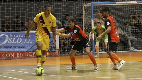 Partido Ribera Navarra - FC Barcelona en Tudela. Lnfs.